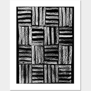 White and Black Minimal Lines - Abstract Charcoal Drawing Posters and Art
